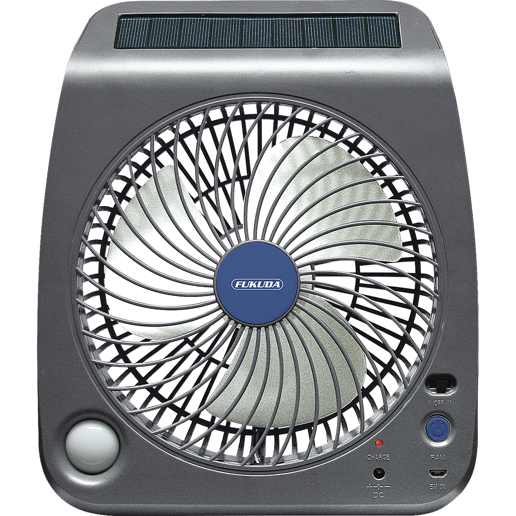 Fukuda Rechargeable Fan 7”, Rechargeable, Solar