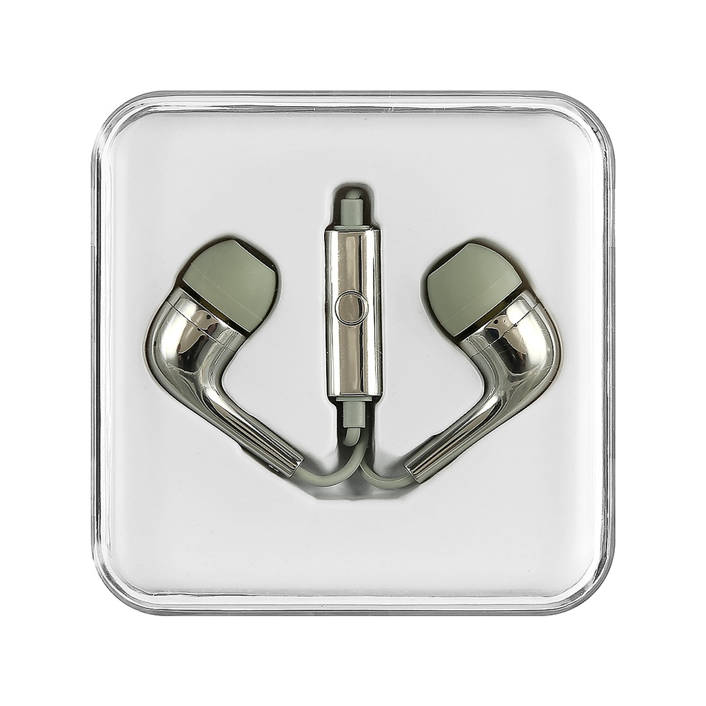 Earphones Model: HF233 (Chrome-Plated Silver)