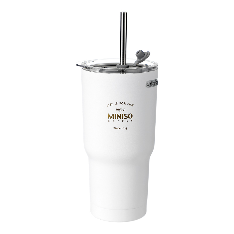 Classic Black White Series Steel Bottle 580ml Whit