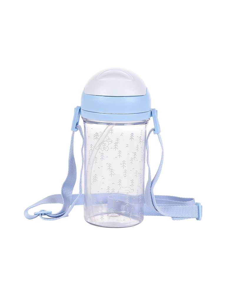 WBB- Water Bottle with Straw 400ml (Blue)